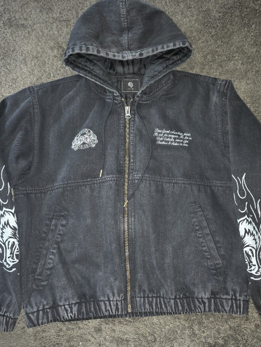 Darc Black Hooded Zip Jacket